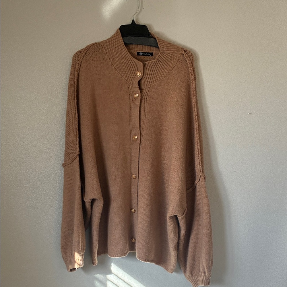 Cozy Brown Cardigan Sweater